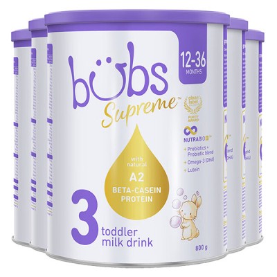 【澳洲直邮】贝儿BUBS A2 β-酪蛋白 婴幼儿宝宝3段牛奶粉 6罐